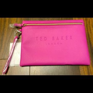 Ted Baker London Collection hot pink wristlet pouch